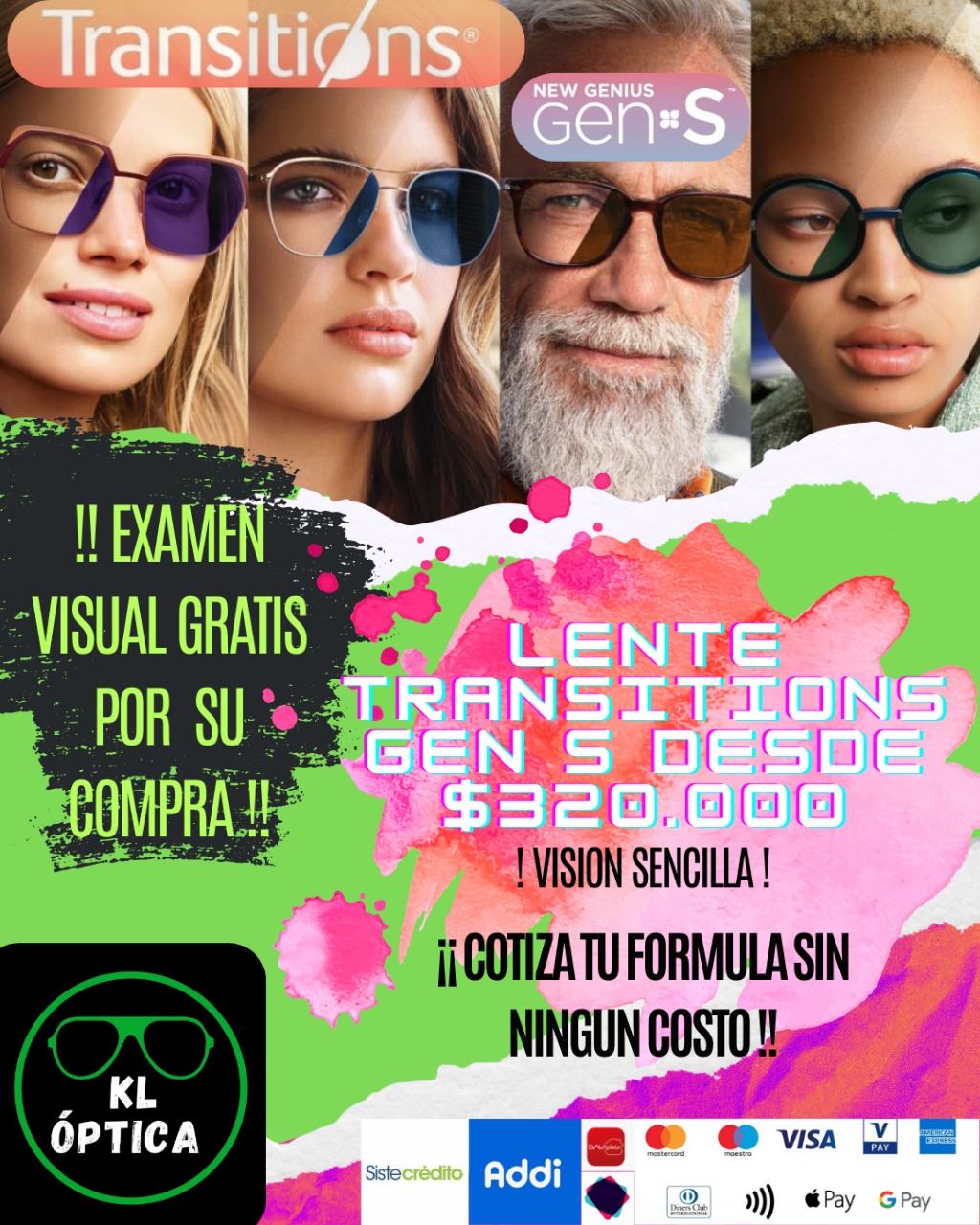 KL Optica Facebook ad: Hola, hablas con KL Óptica ¿Con quién tengo el gusto…