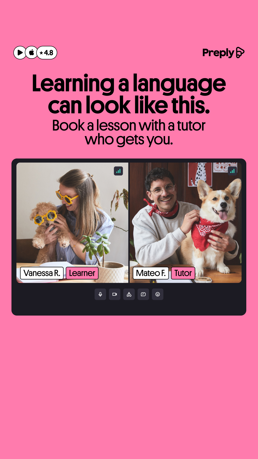 Preply Facebook ad