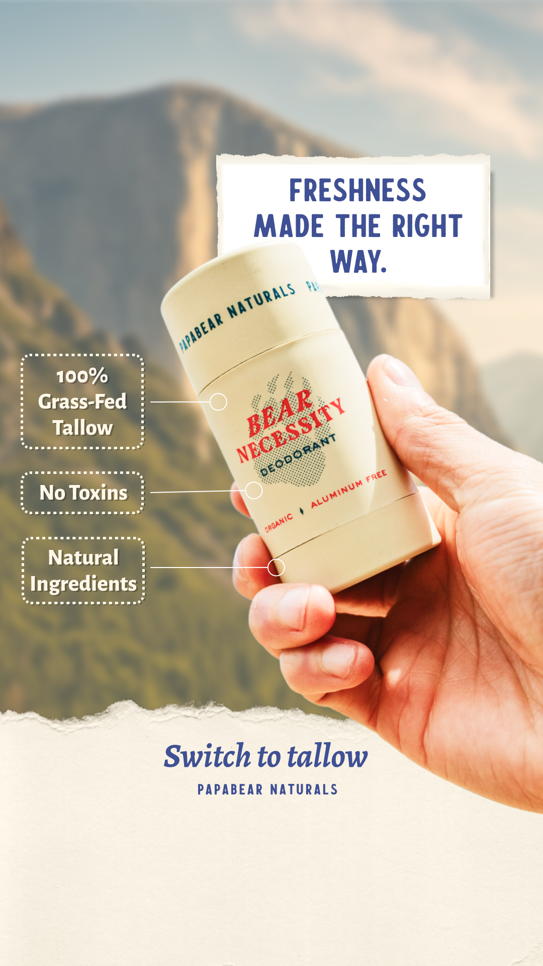 Papabear Naturals Facebook ad