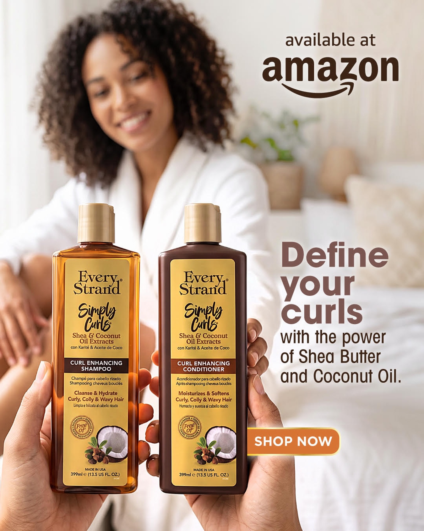 Every Strand Facebook ad: Every Strand Simply Curls Shampoo and Conditioner Set 13.5…