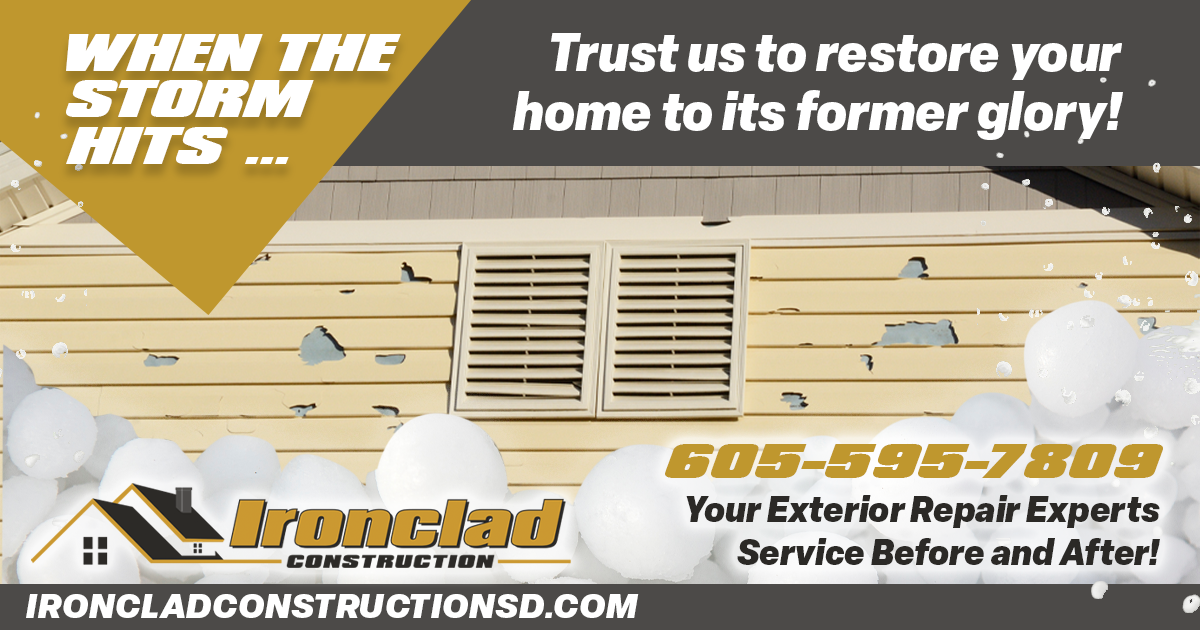 Ironclad Construction SD Facebook ad: Your Local SD Storm Repair Experts