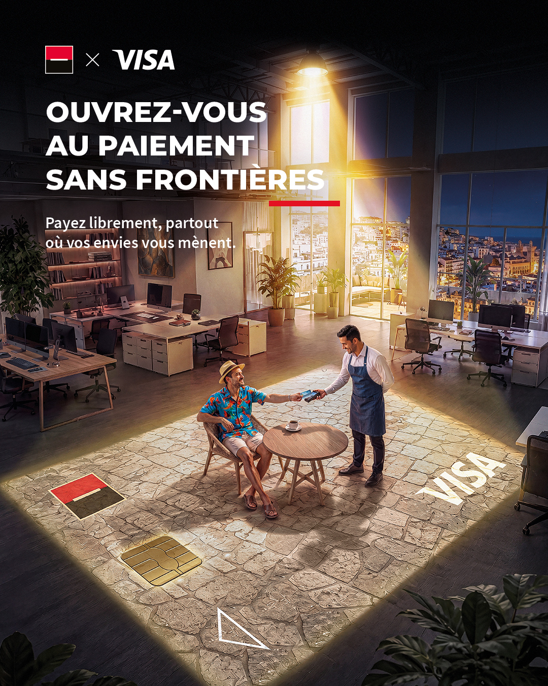 Société Générale Facebook ad: 𝗢𝘂𝘃𝗿𝗲𝘇-𝘃𝗼𝘂𝘀 𝗮𝘂 𝗽𝗮𝗶𝗲𝗺𝗲𝗻𝘁 𝘀𝗮𝗻𝘀…
