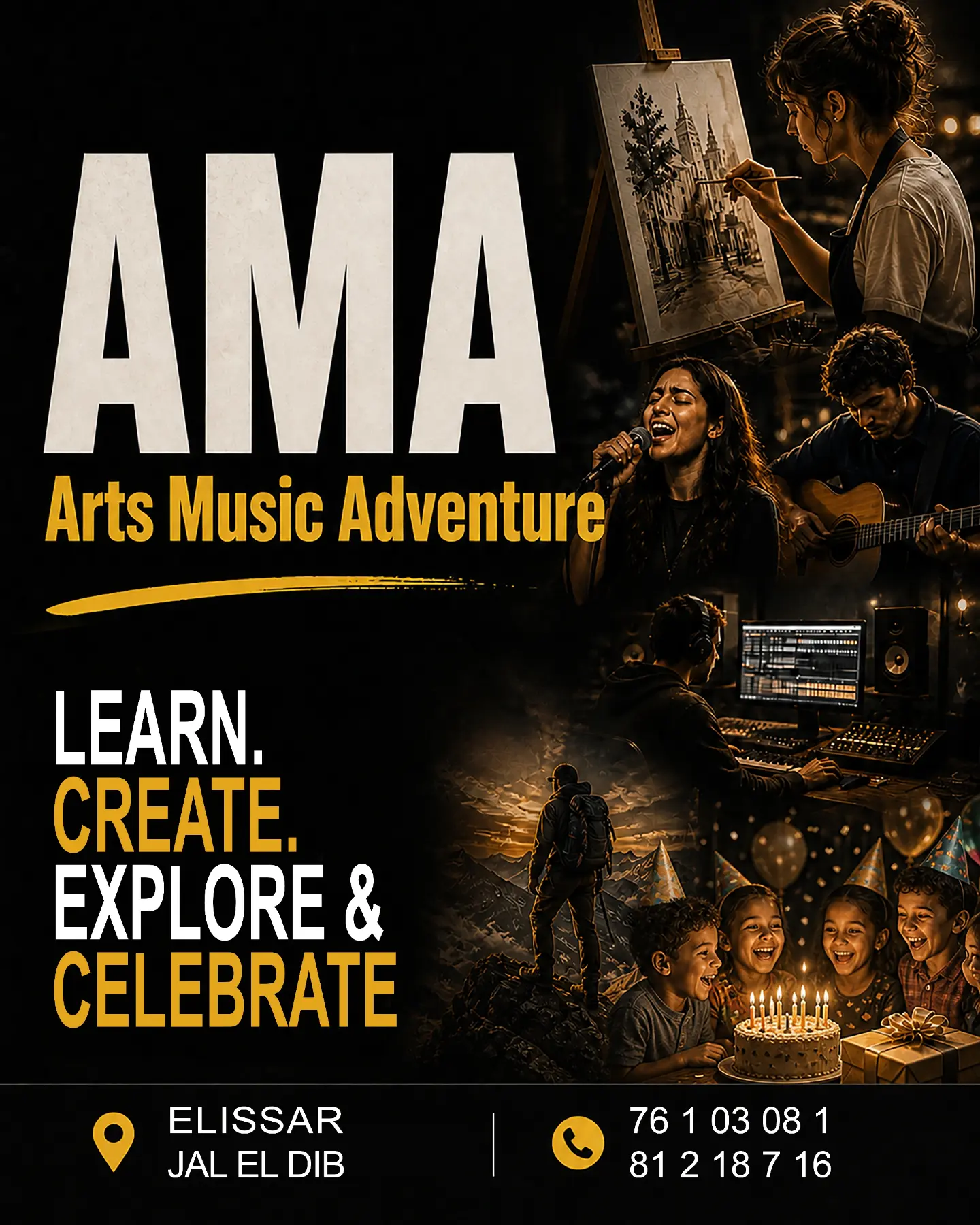 AMA Arts Music Adventure Facebook ad: AMA, Arts Music Adventure