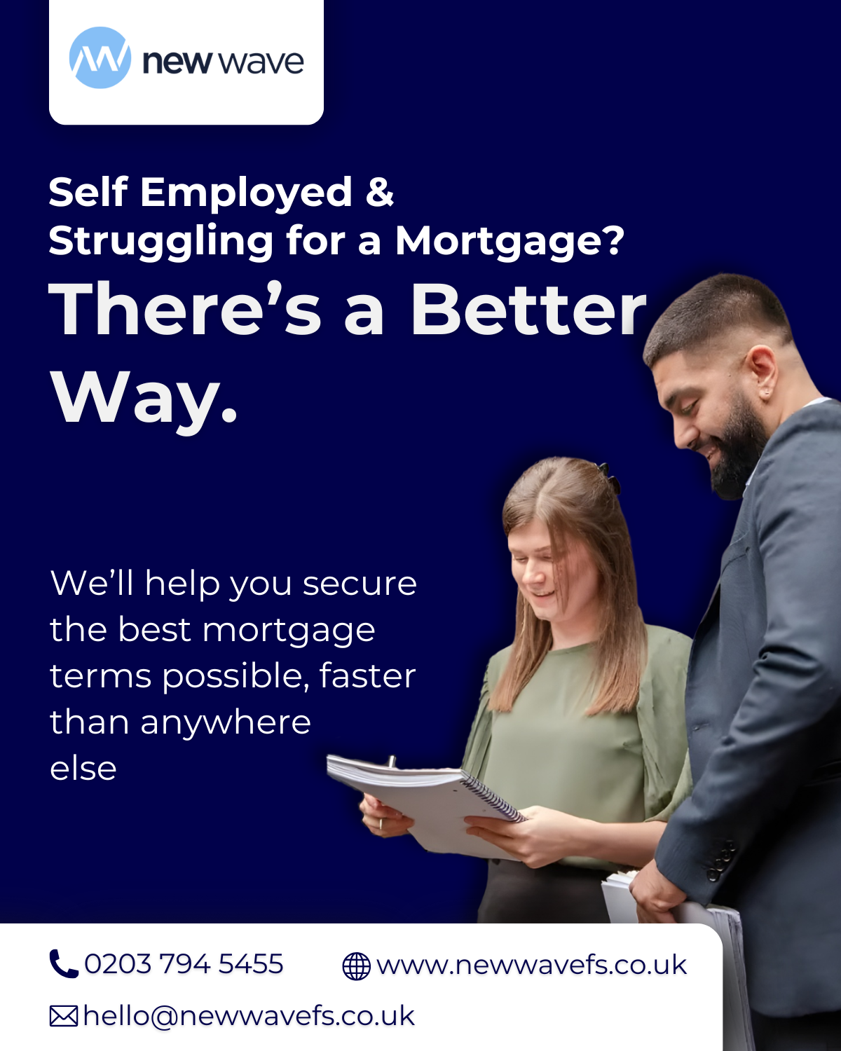 New Wave Financial Services Facebook ad from Feb 24, 2026