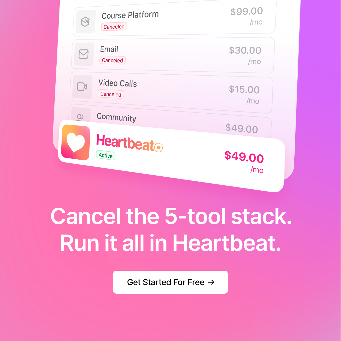 Heartbeat Facebook ad: Heartbeat: Community Platform for Memberships & Courses