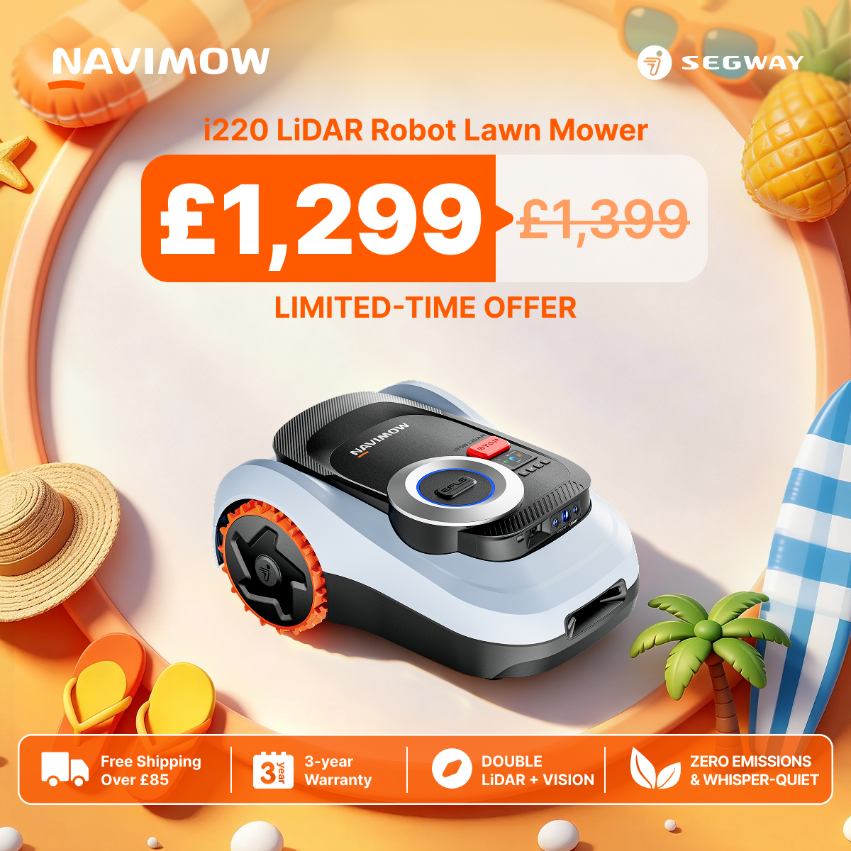 Segway Navimow Facebook ad: Smart Mowing Made Easy