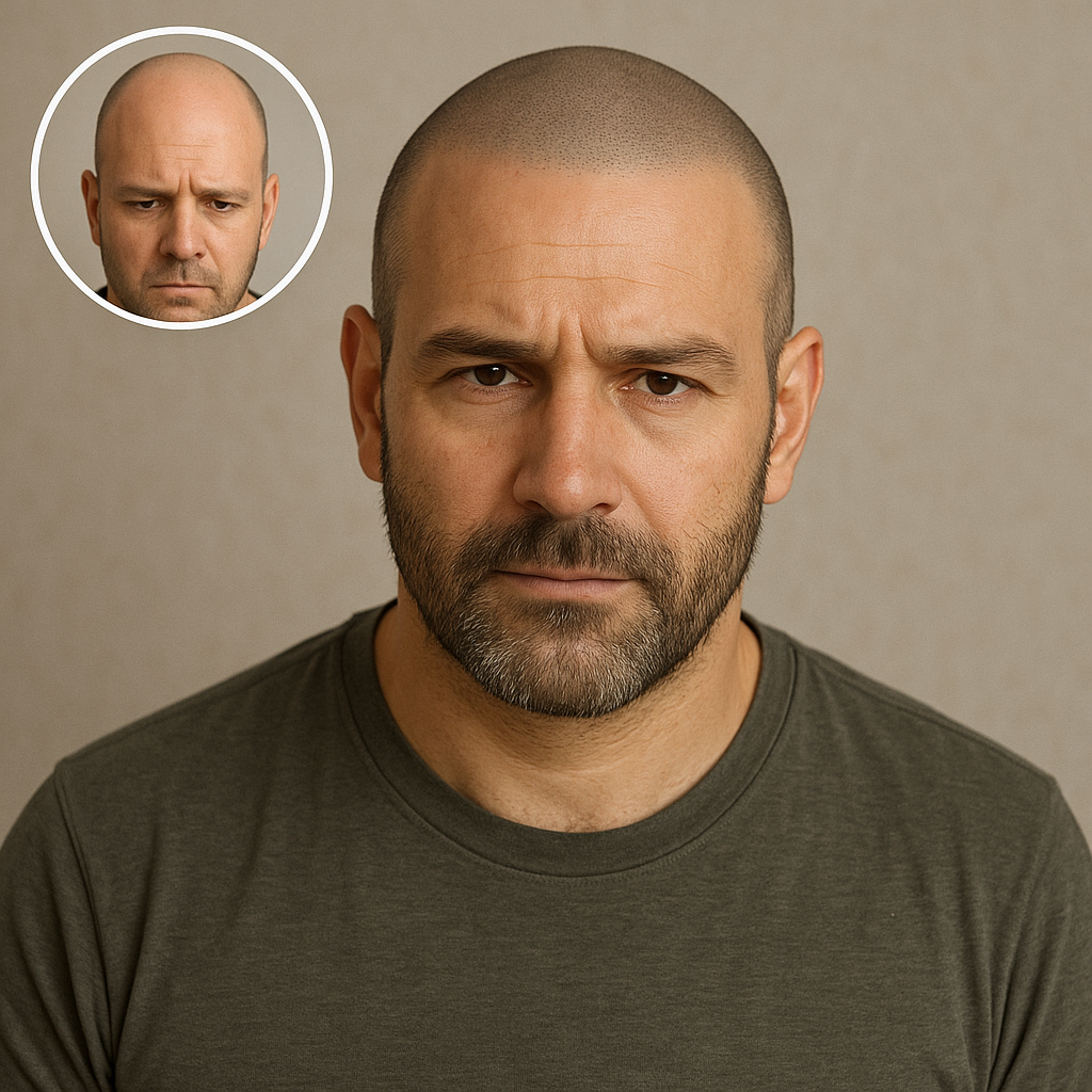 The Look SMP Melbourne, Scalp Micropigmentation Melbourne Facebook ad: We Create A Fashionable Shaved Look (SMP)