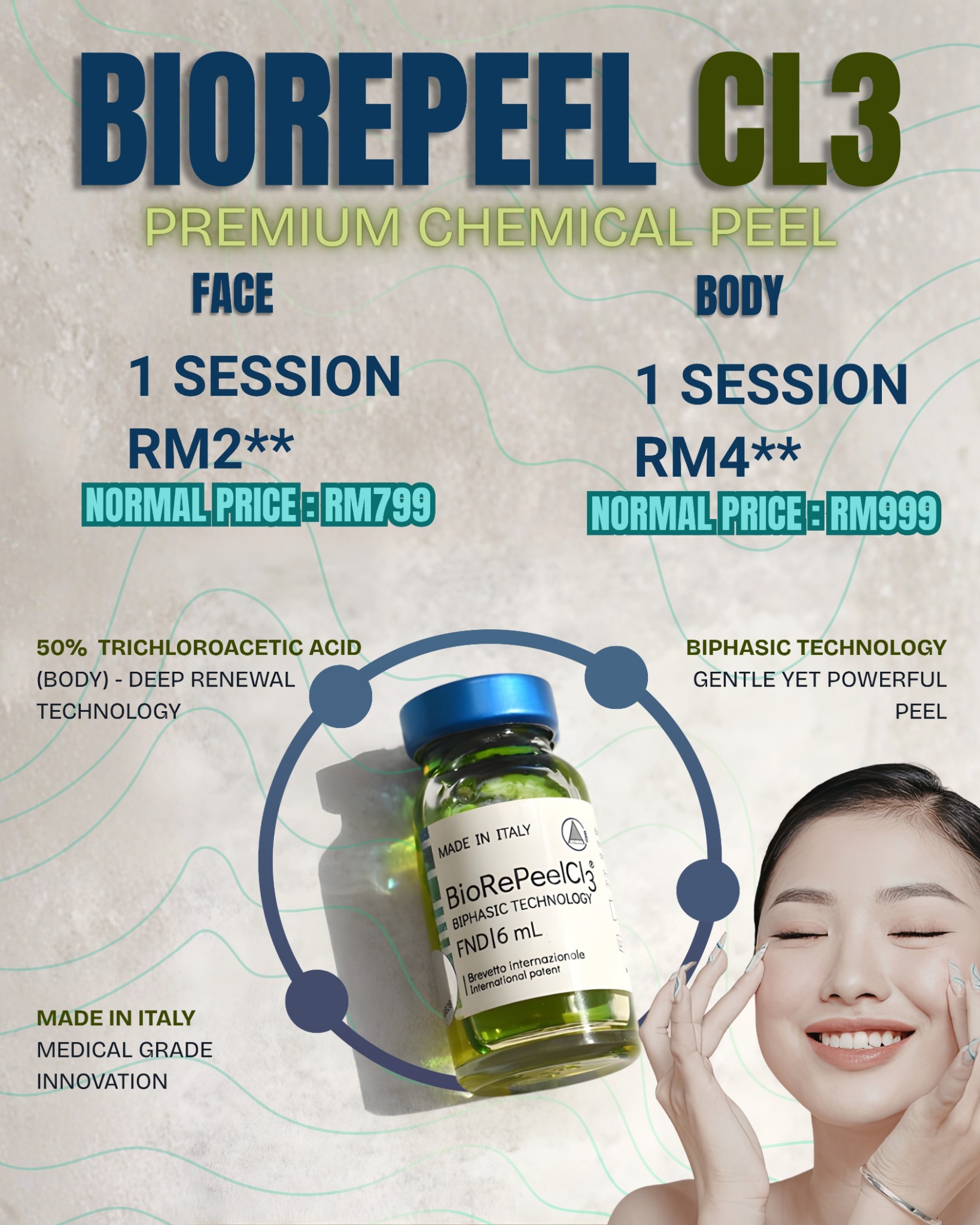 Youglow Clinic Facebook ad: BioRePeel CL3 Promo Johor Bahru