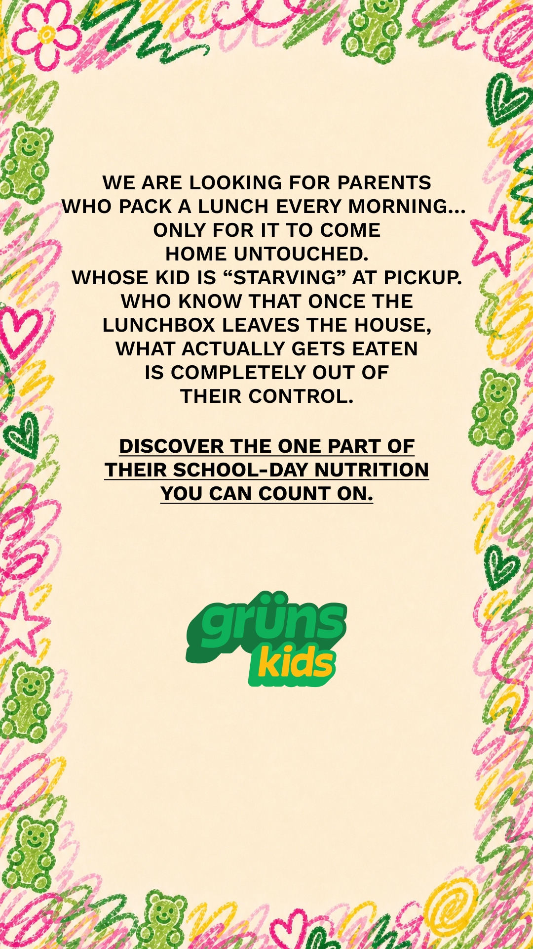 Grüns Kids Facebook ad