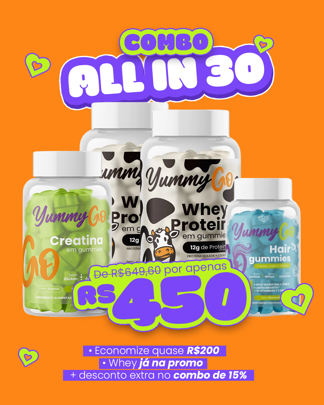 YummyGo Facebook ad: Para de tomar suplemento que você odeia.