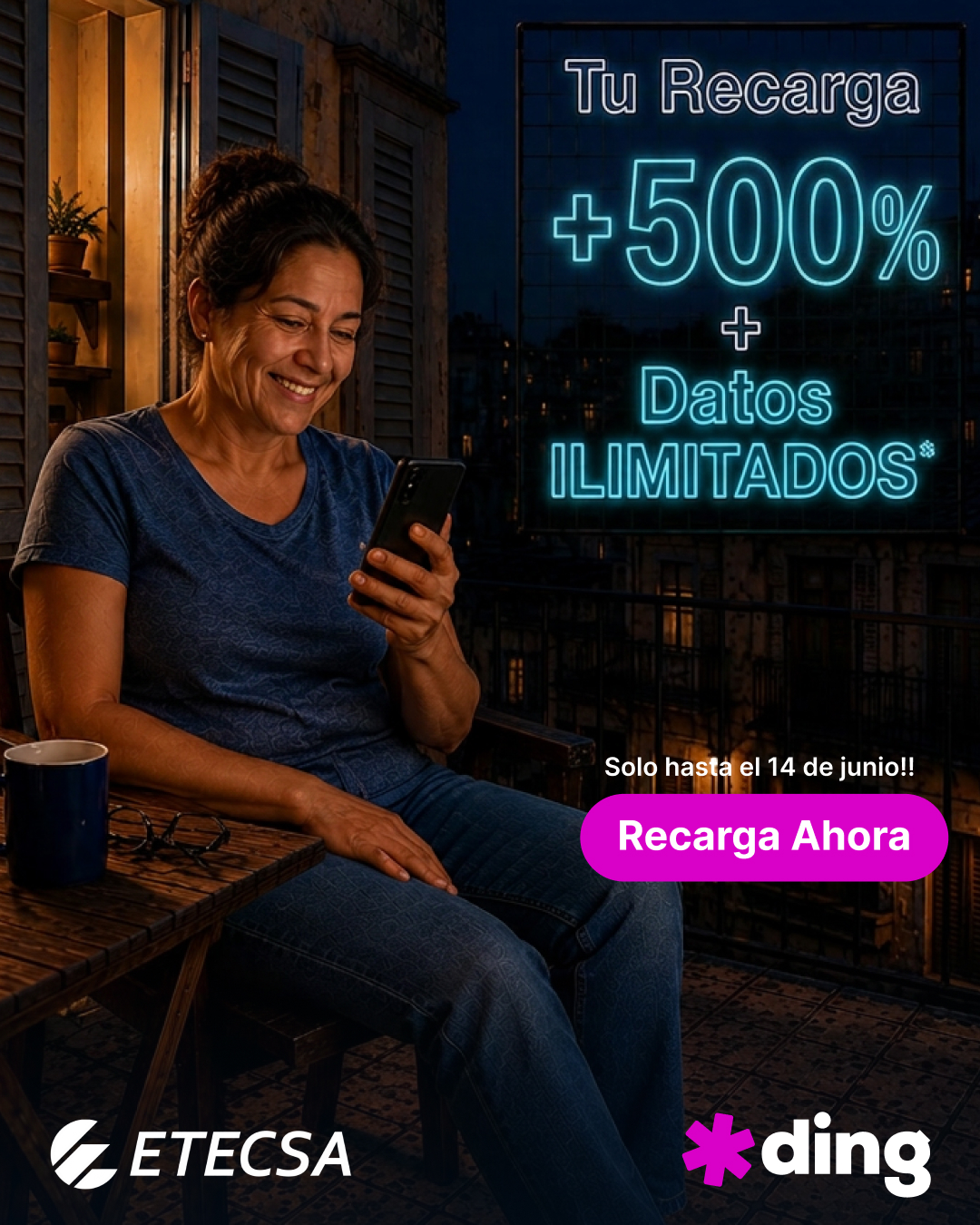 Ding Facebook ad