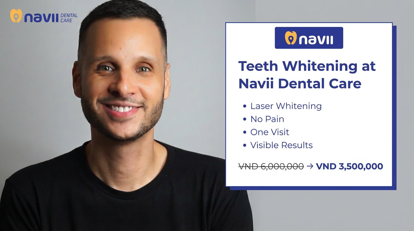 Navii Dental Care Facebook ad: Teeth Whitening in Hanoi - Safe, Natural, One…
