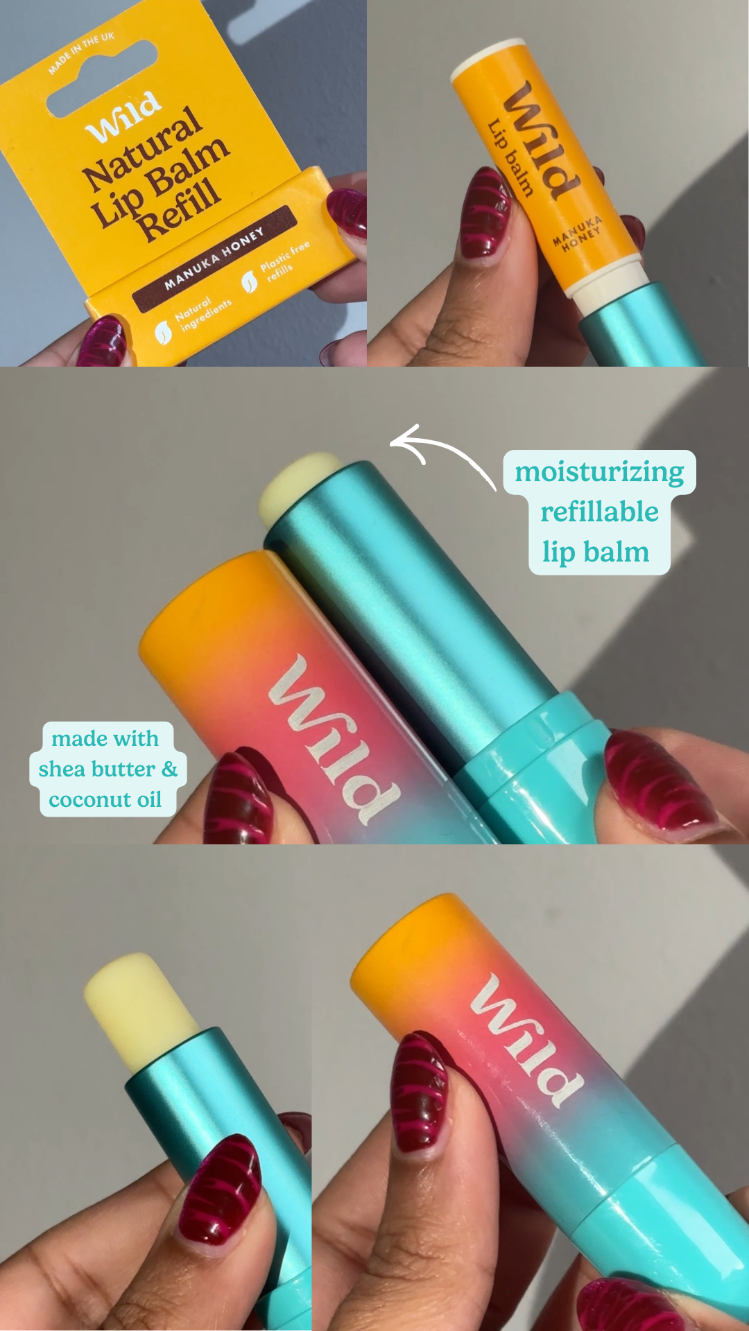 Wild Facebook ad: Say goodbye to dry with our revolutionary lip balm.