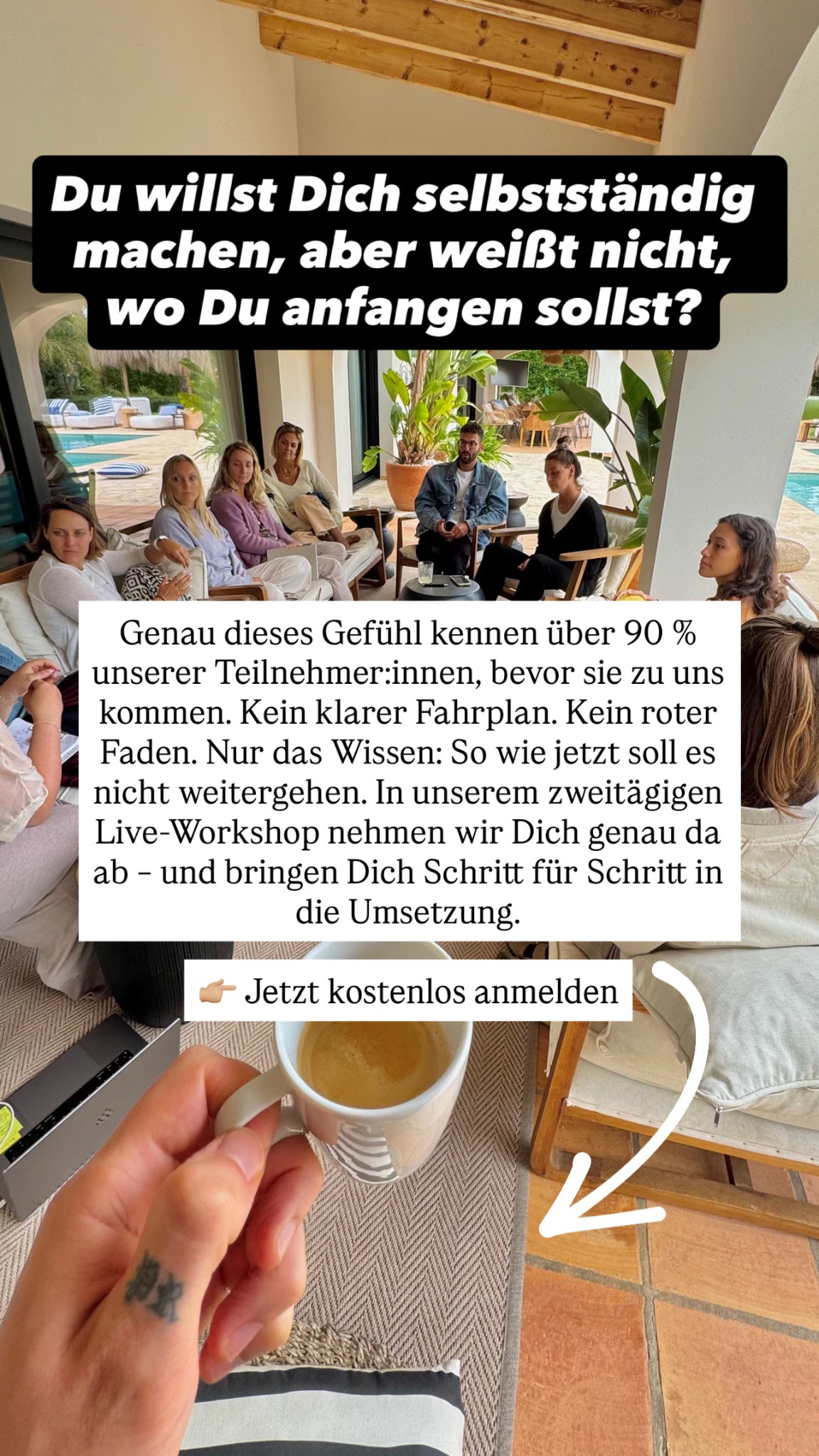 Isleofmind_academy Facebook ad: 2 Tage für Deine Business-Idee