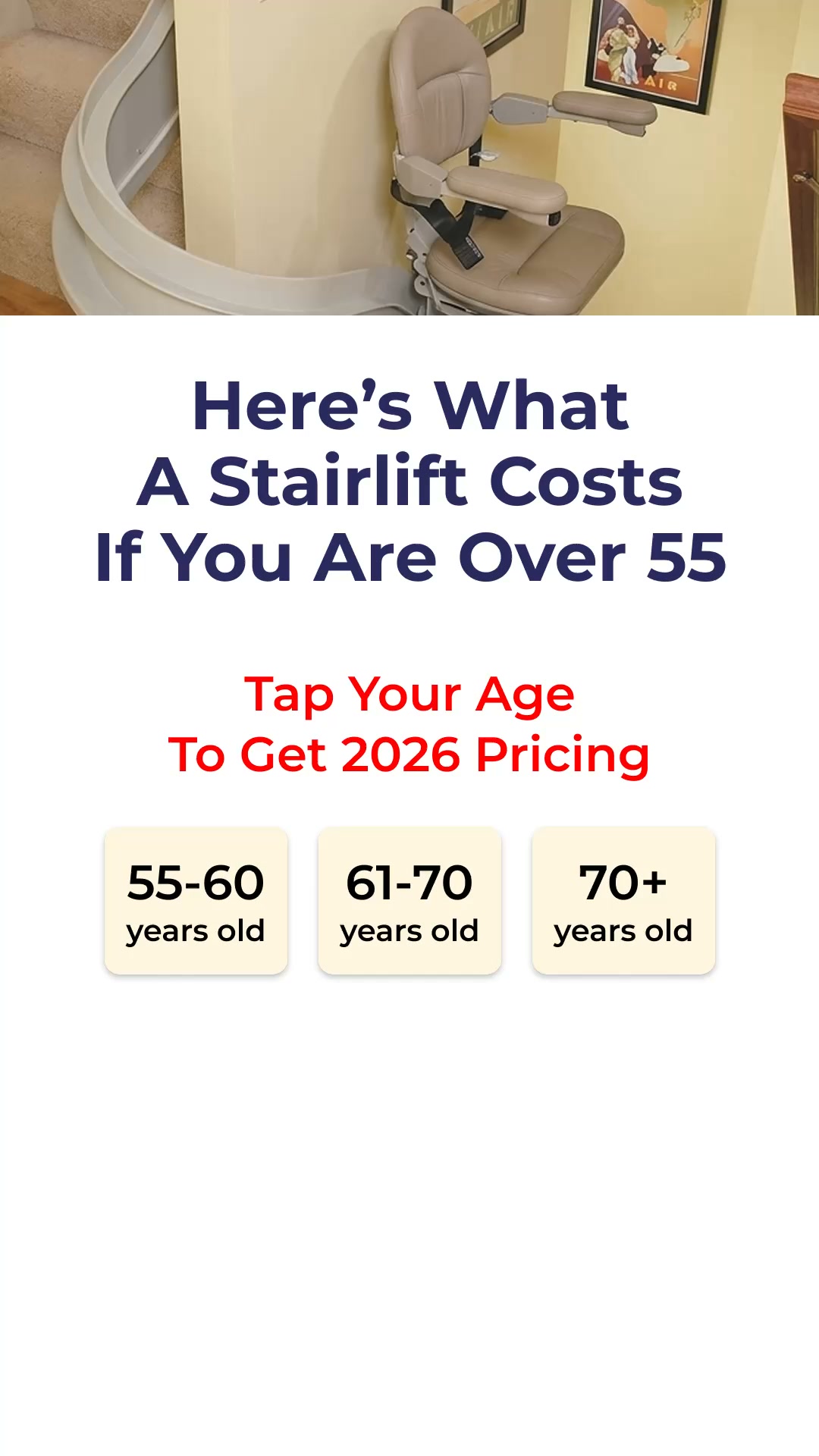 HomeBuddy.com Facebook ad: Here's What a New Stairlifts Should Cost You In 2026