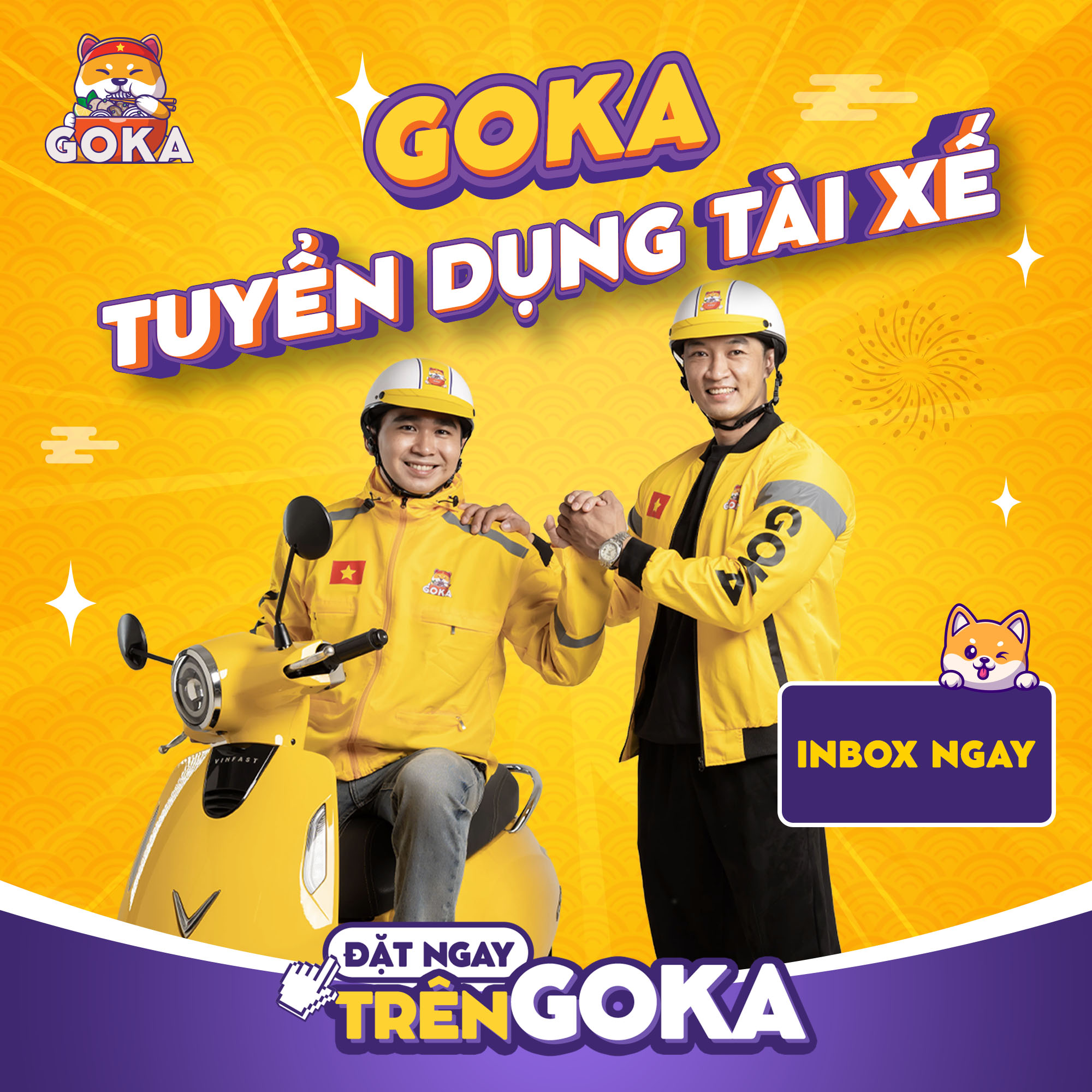 GOKA Facebook ad: Xế Vàng Tuyển Dụng, Sẵn sàng giao đơn