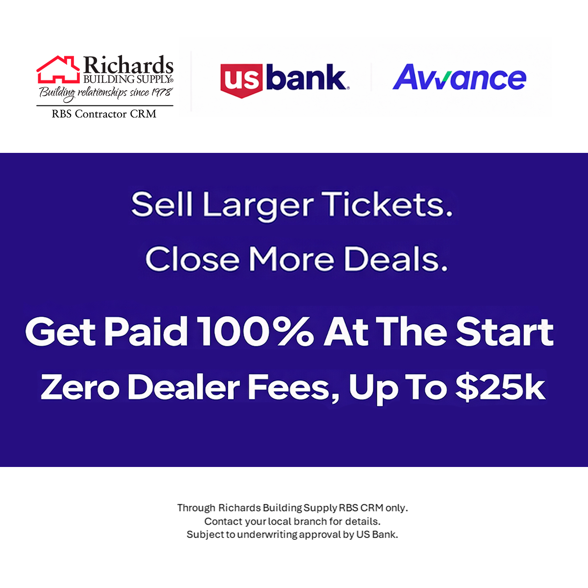 Richards Building Supply Facebook ad: We’re helping contractors close more deals and sell…
