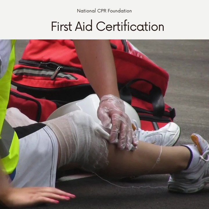National CPR Foundation Facebook ad: Get your first aid certification today!
