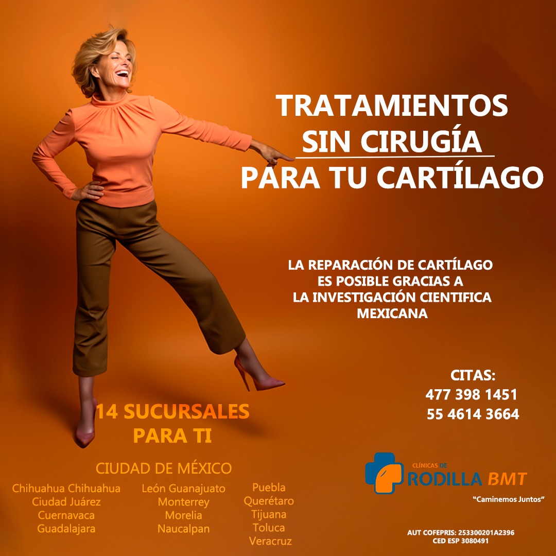 Clínicas de Rodilla BMT León Gto Facebook ad: Nuestro trabajo esta enfocado en reparar el cartílago…