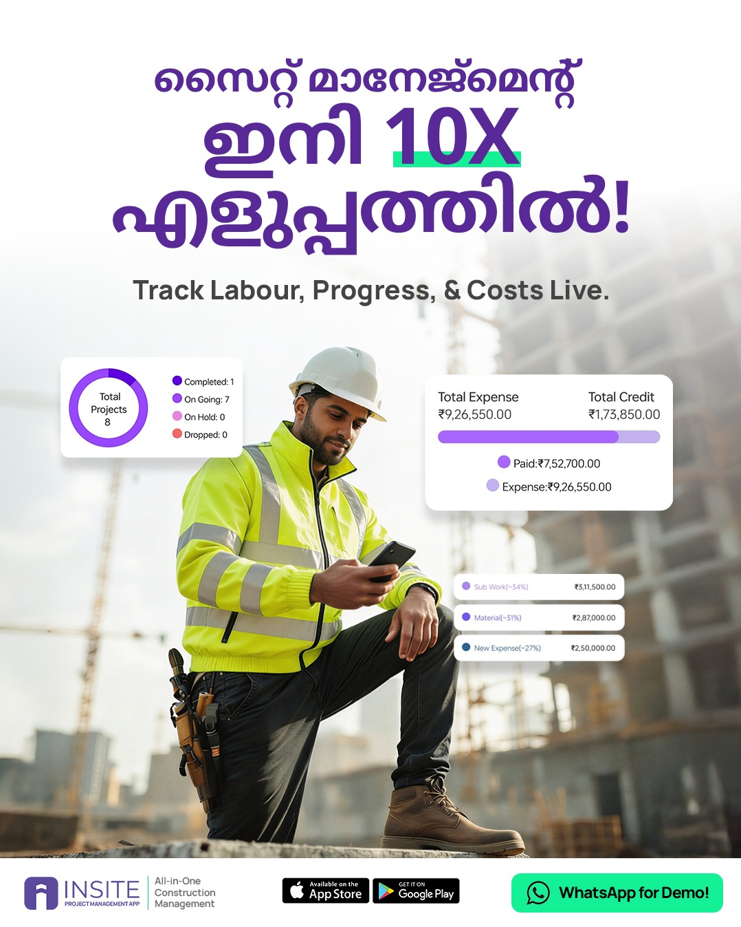 Insite Project Management App Facebook ad