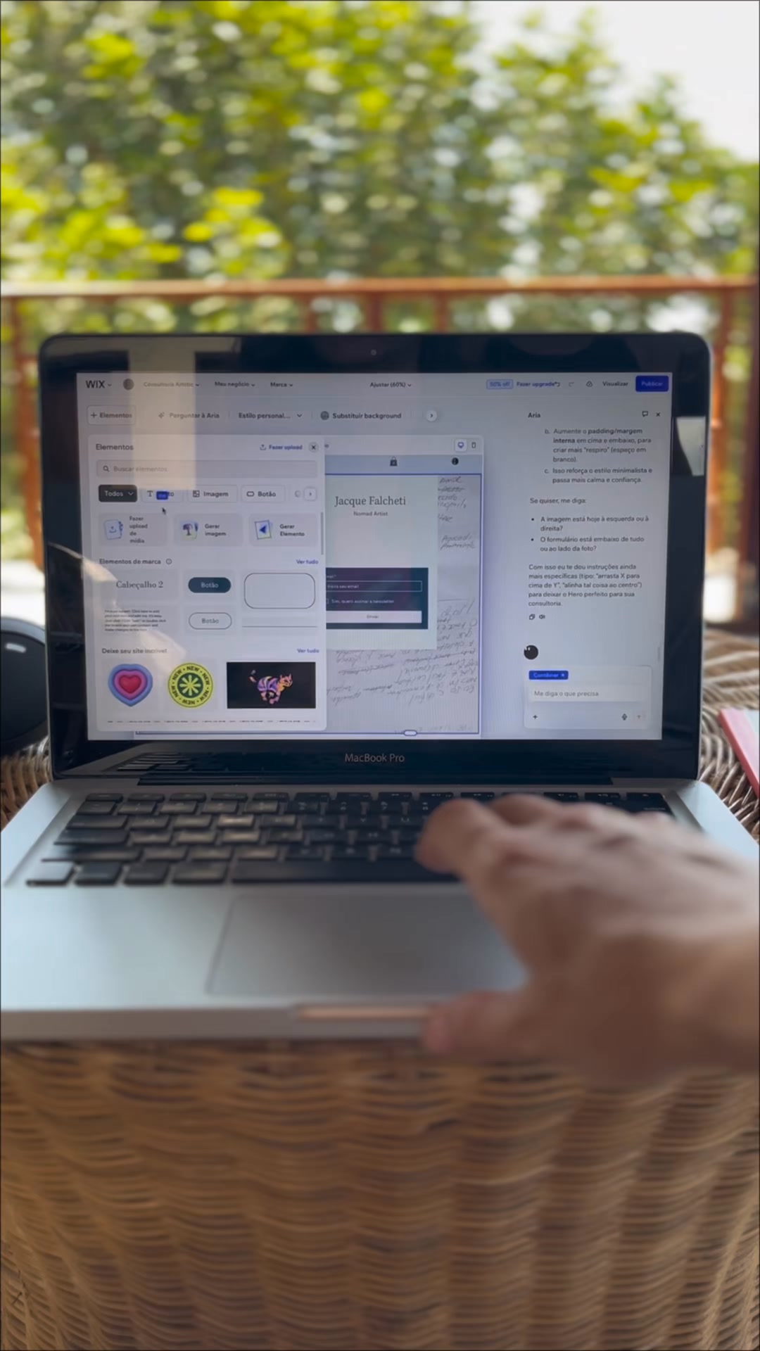 Wix Facebook ad: Crie seu site conversando