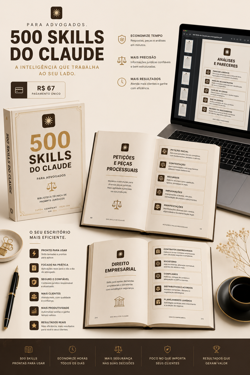 Douglas Corrêa Facebook ad: Claude Skills, 500 skills prontas. Resultado de expert em…