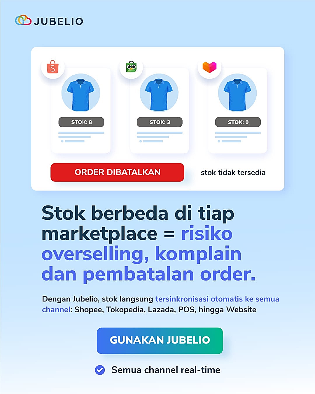 Jubelio Facebook ad
