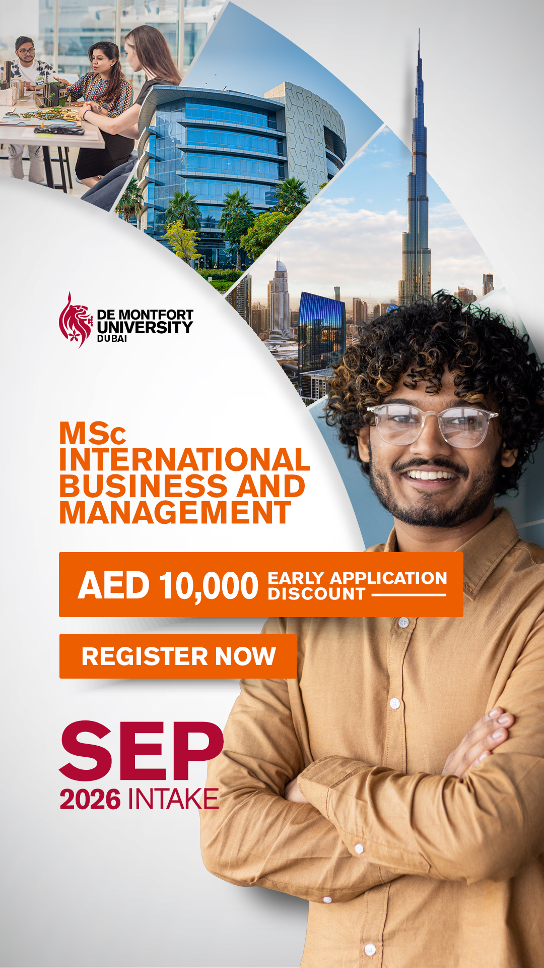De Montfort University Dubai Facebook ad from May 5, 2026