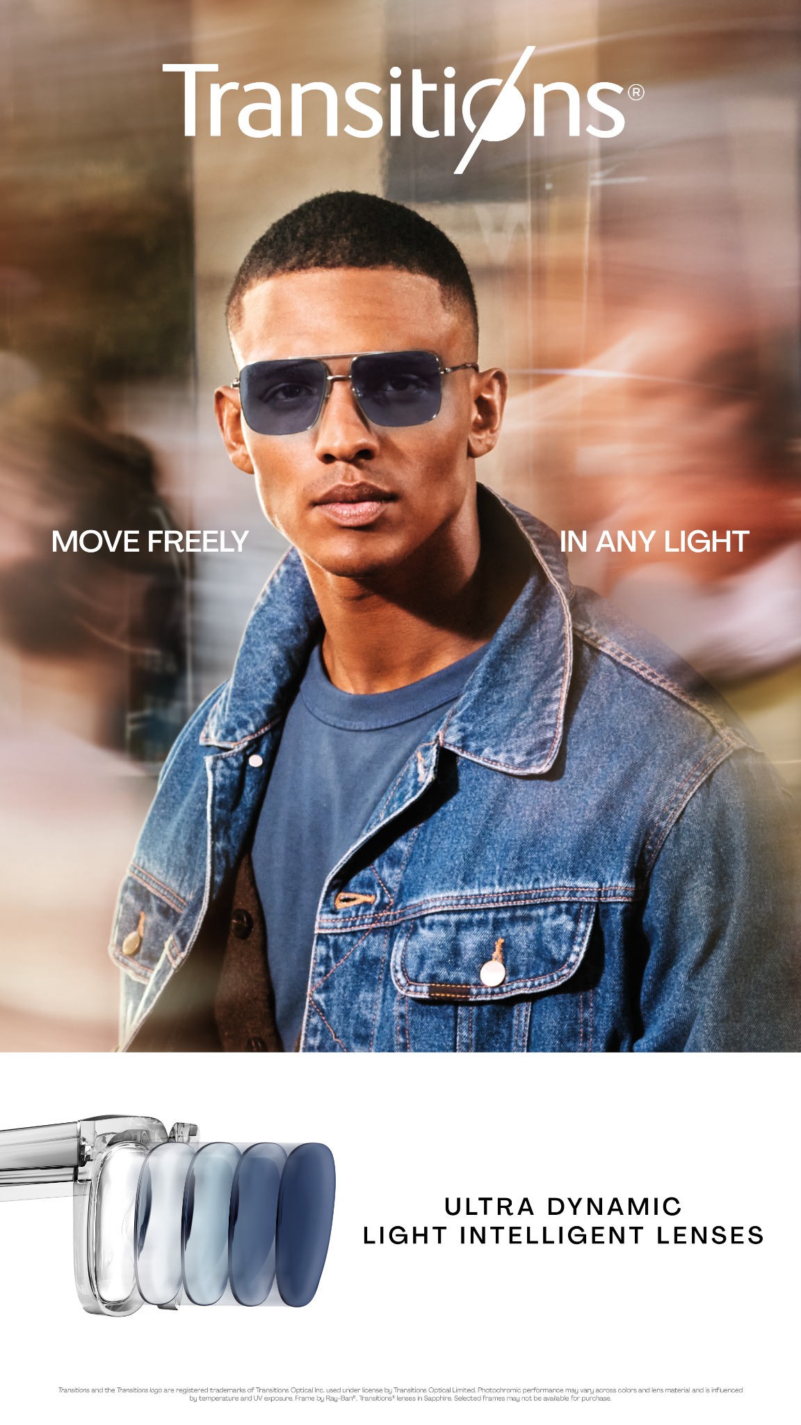 Transitions Lenses Facebook ad from Jul 28, 2026