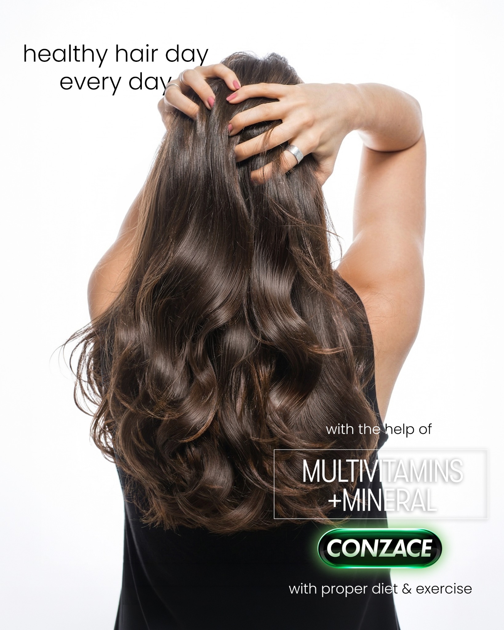 Conzace Facebook ad: The Power of Healthy Hair