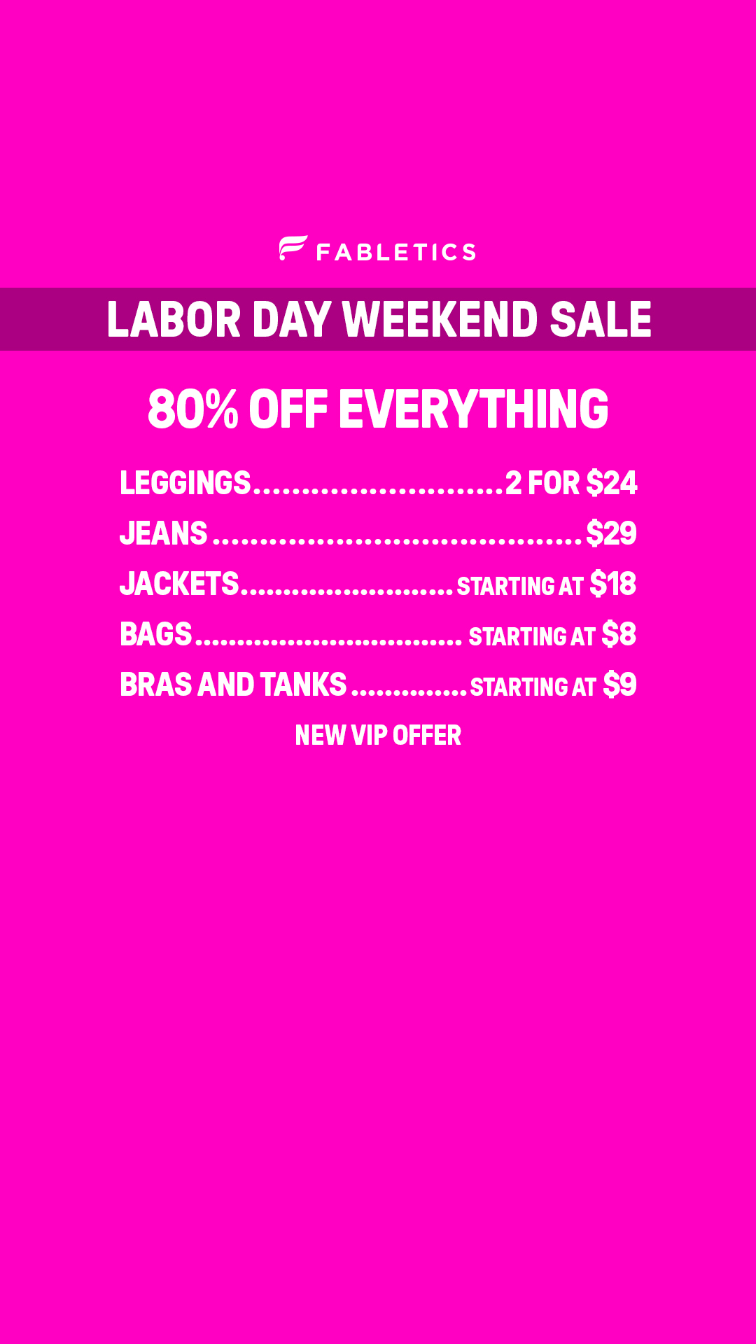 Fabletics Facebook ad