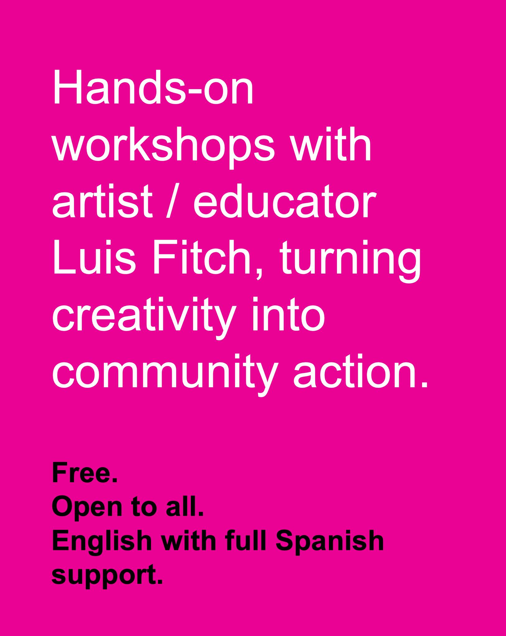 East Lake Street Immigrants Facebook ad: LAST FREE ART WORKSHOP!