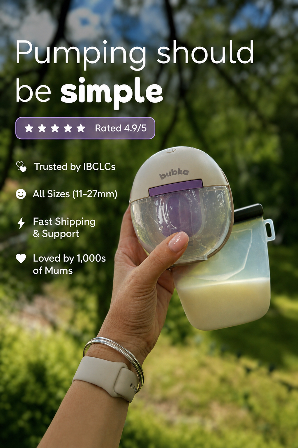 Bubka Breast Pumps Facebook ad: Join 10,000+ Aussie mums