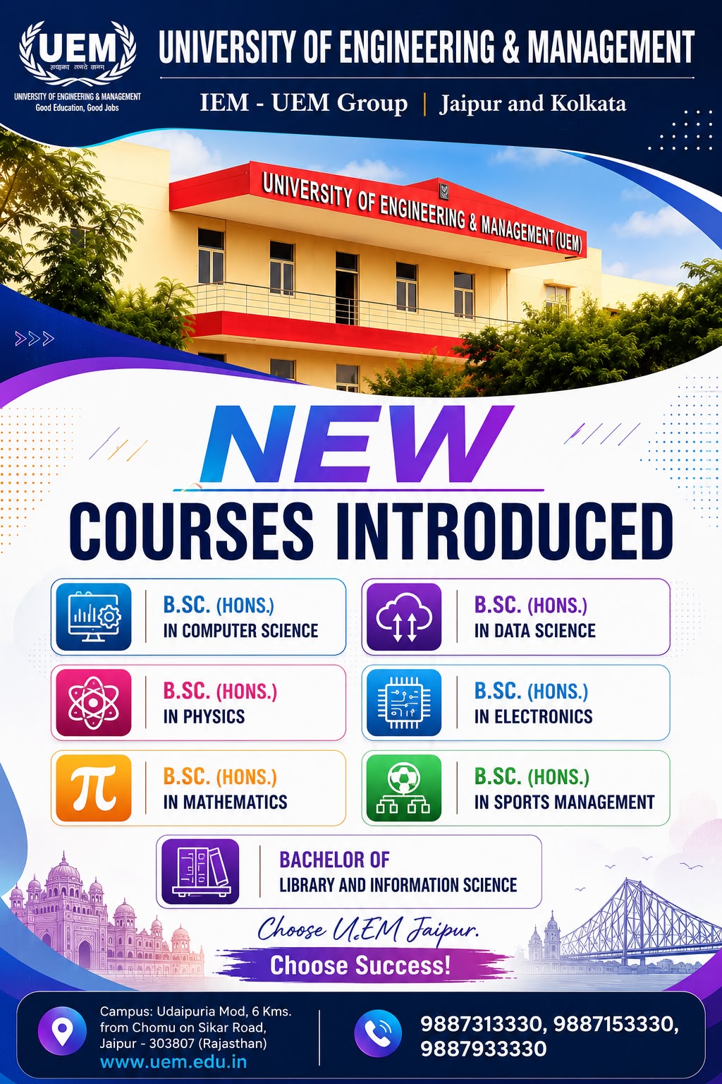 University of Engineering & Management (UEM), Jaipur Facebook ad: Enquire now for new Admission 2026-27!