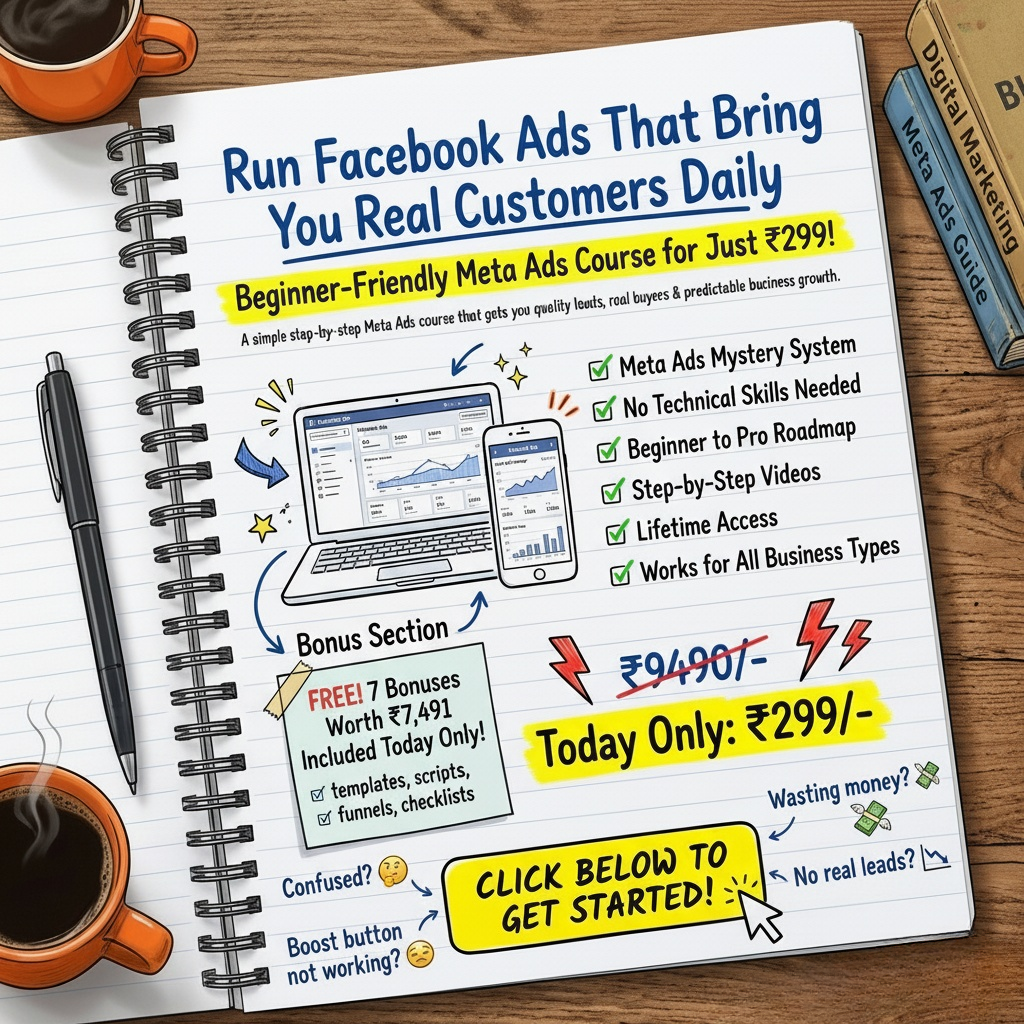 Digineeds Facebook ad: Meta Ads System for Beginners