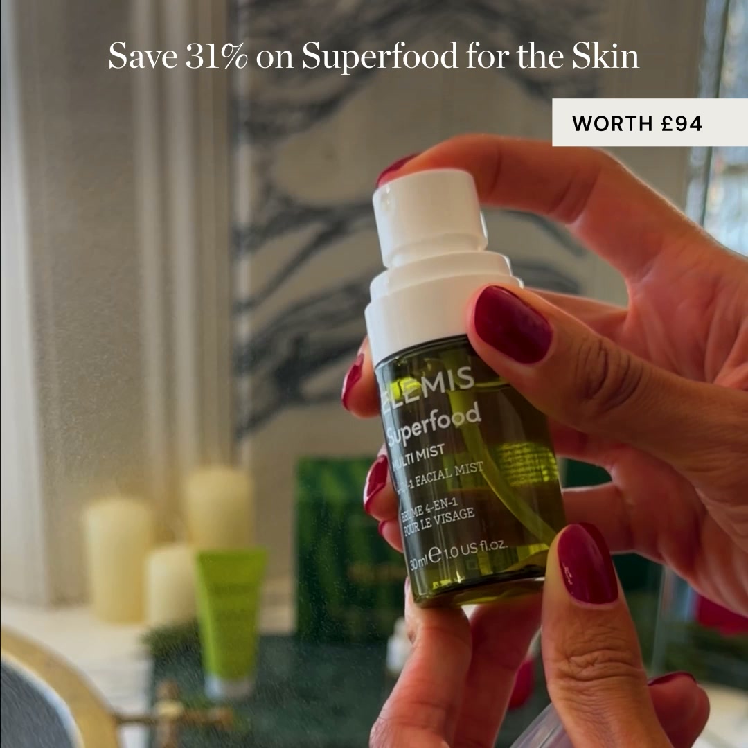 Elemis Facebook ad: Superfood For The Skin | 4-Step Glow Routine