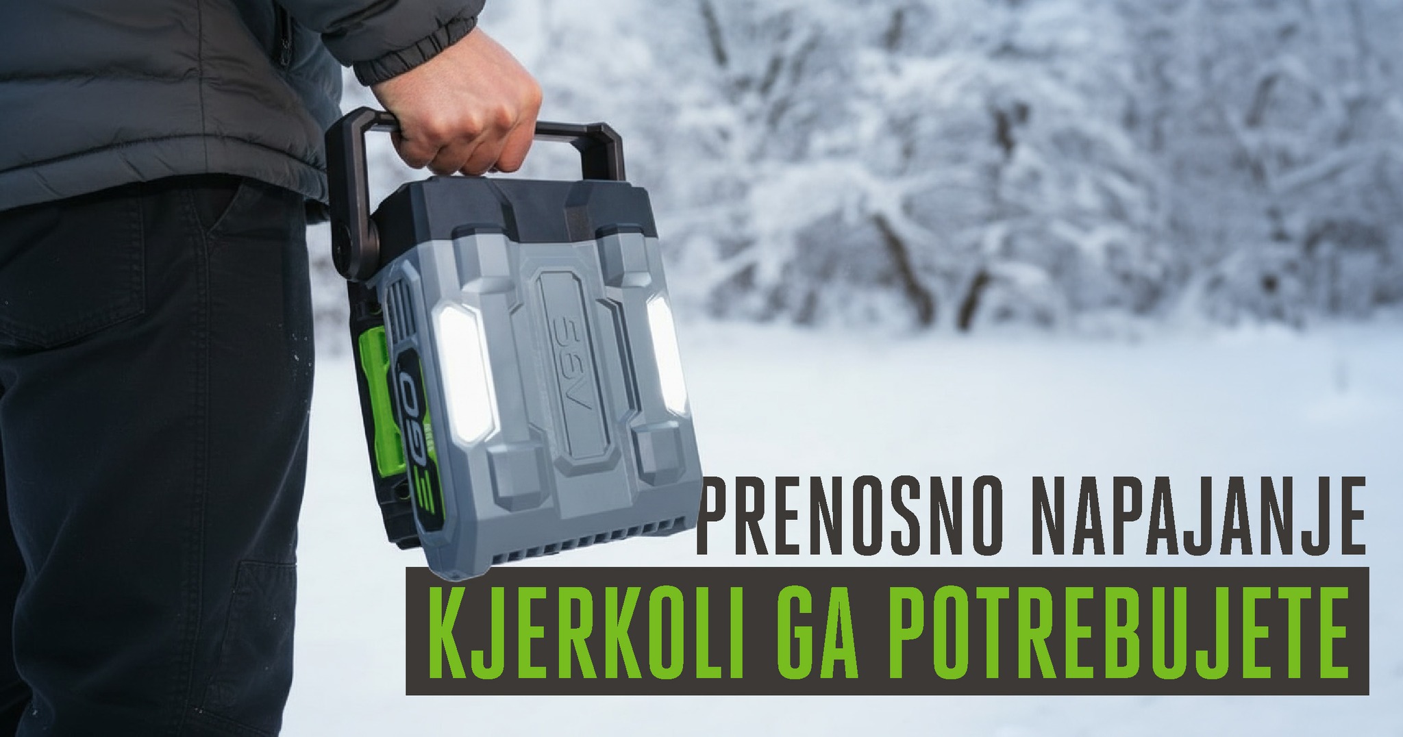 EGO Power Plus Slovenija Facebook ad: Prenosno napajanje brez omejitev