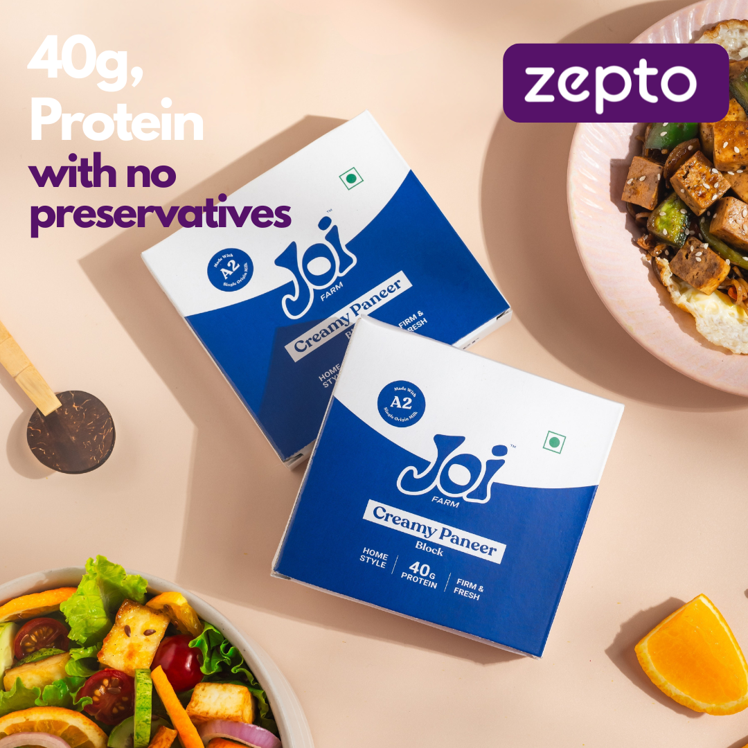 Joi Farm Facebook ad: Instant Protein. Zero Excuses.