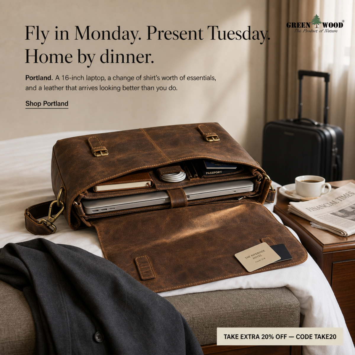 Greenwood Leather Facebook ad
