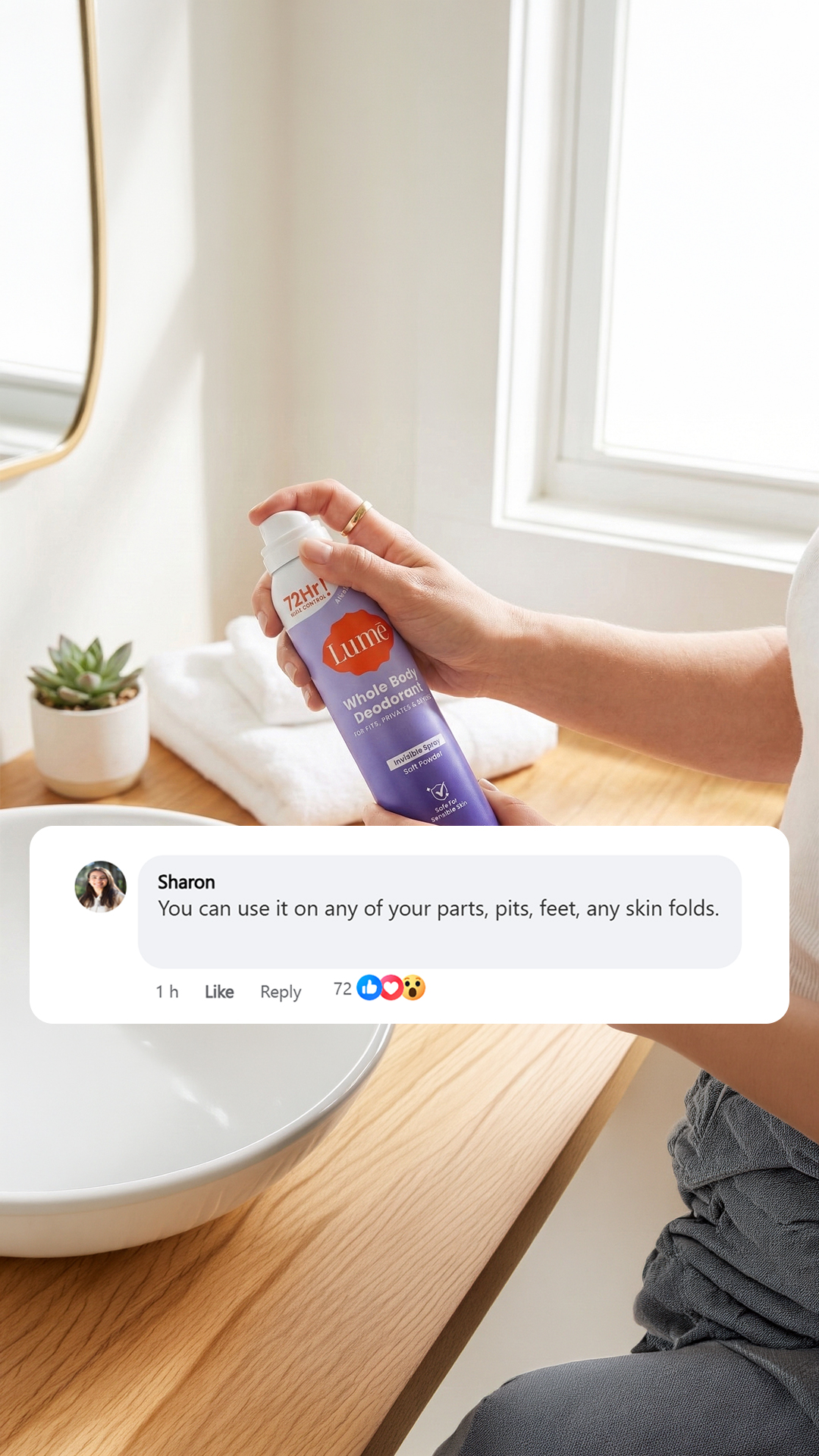 Lume Deodorant Facebook ad