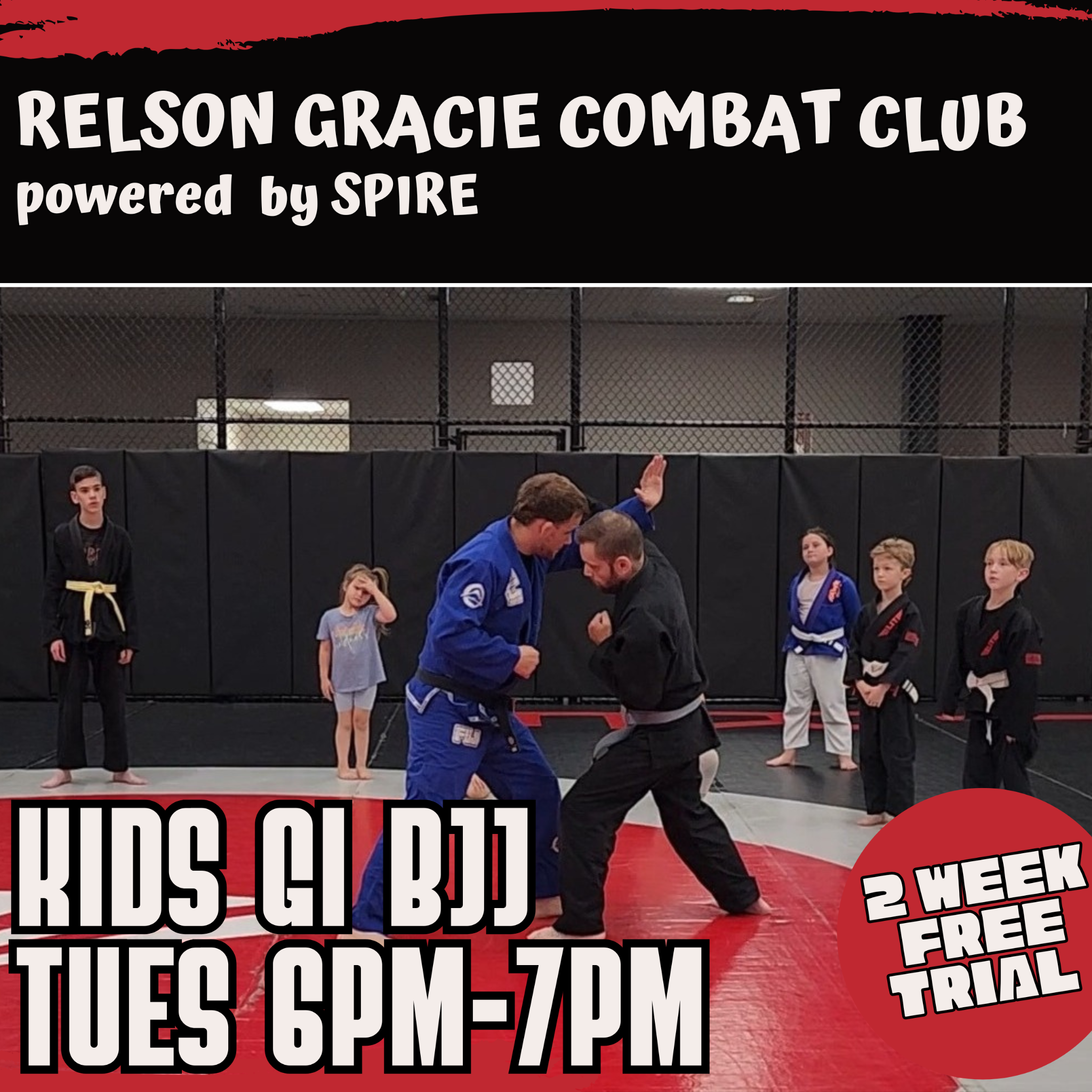 Relson Gracie Combat Club Facebook ad: Kids Brazilian Jiu Jitsu Classes At Spire, Geneva…