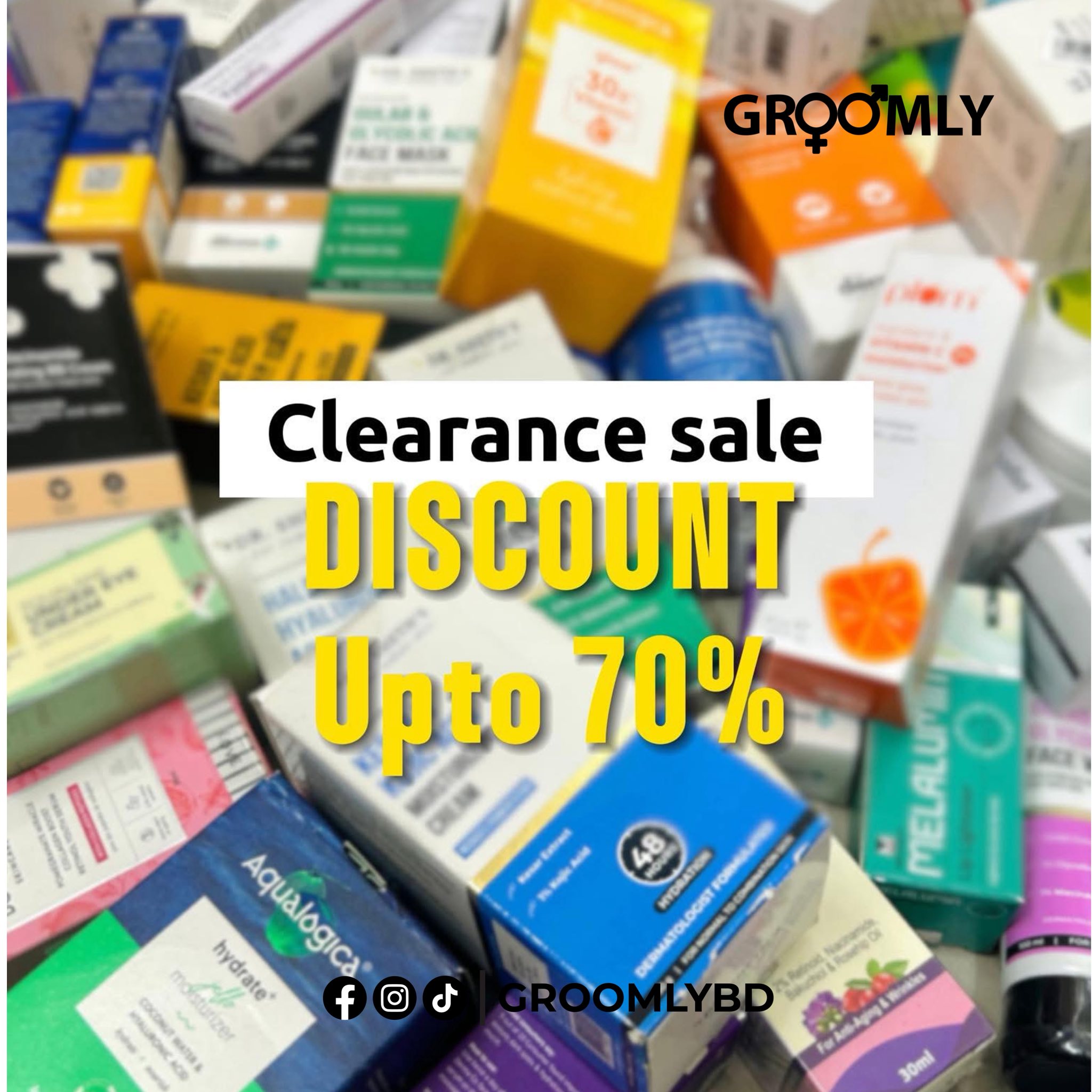 Groomly Facebook ad: Up to 70% OFF!