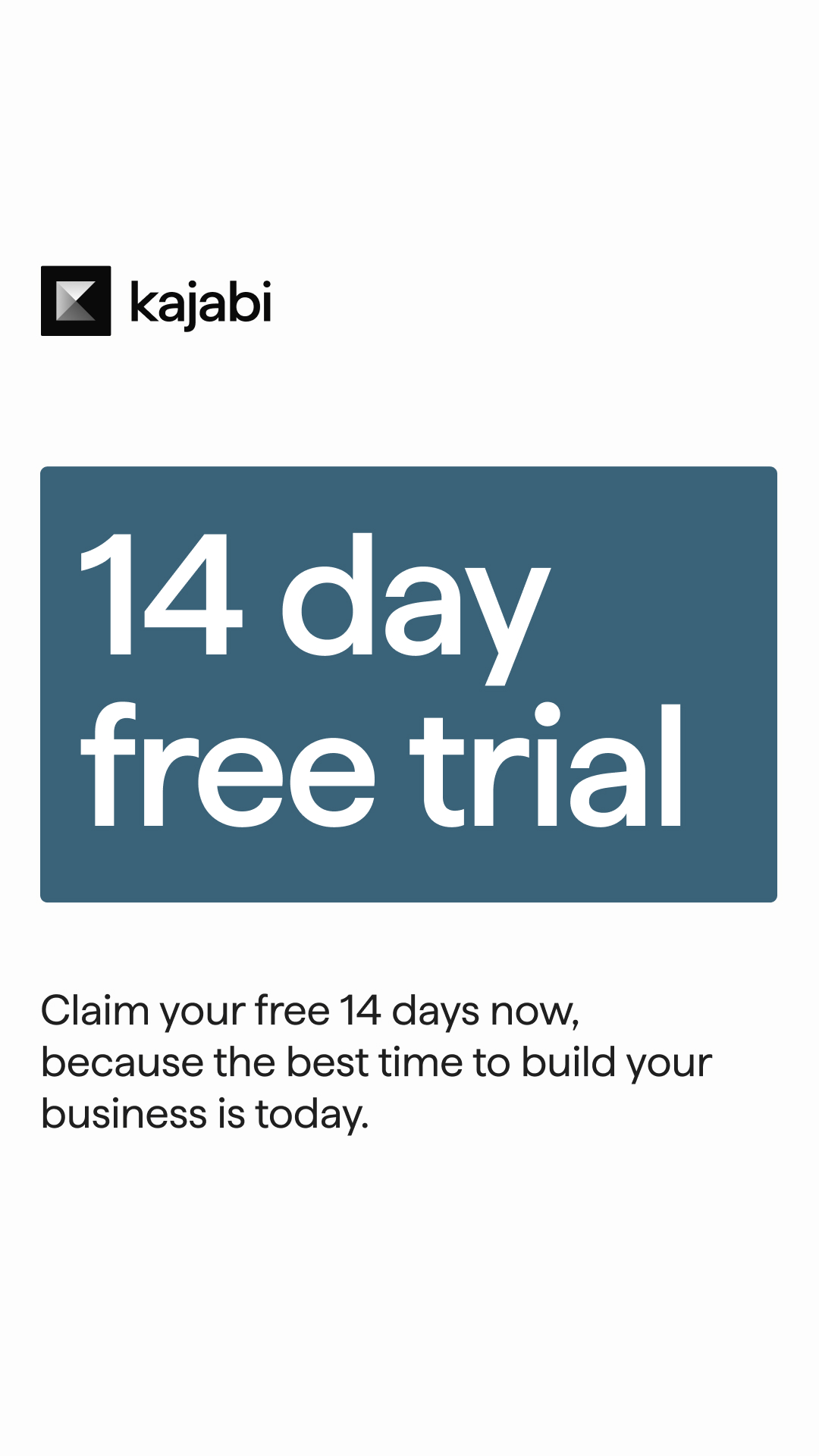 Kajabi Facebook ad: Try Kajabi Free For 14 Days