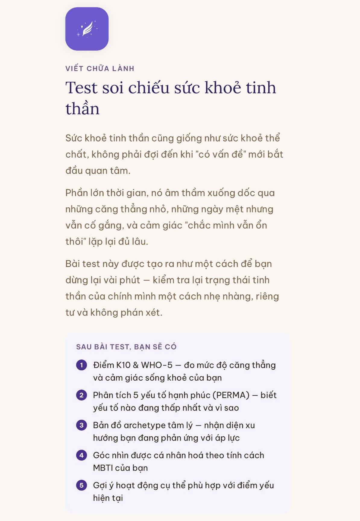 Viết Chữa Lành Facebook ad: CHÍNH THỨC RA MẮT BÀI TEST SOI CHIẾU…