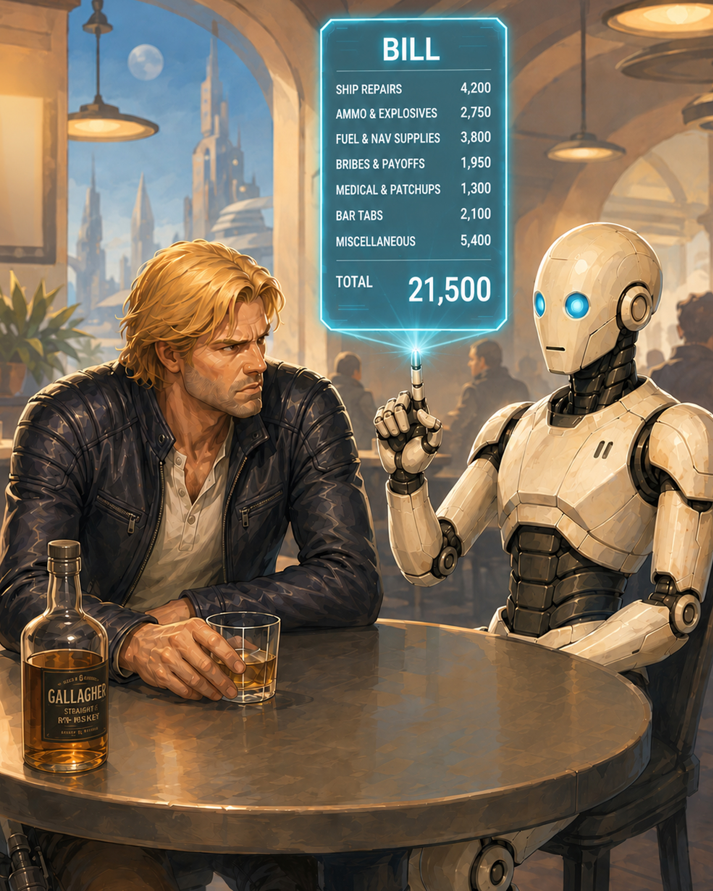 Tom Dell'Aringa Science Fiction Author Facebook ad: Six books. One unlikely partnership.
