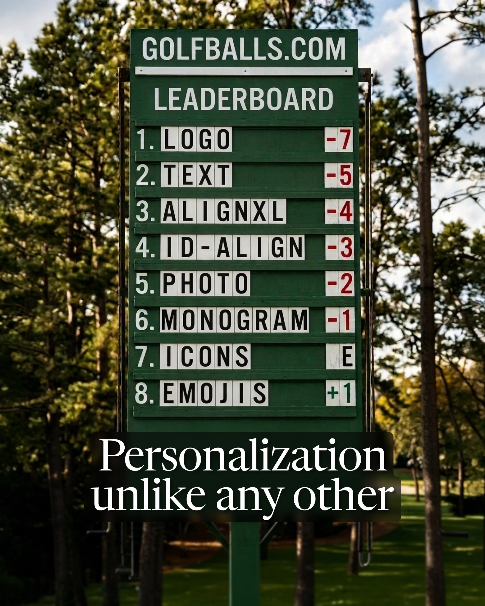 Golfballs.com Facebook ad