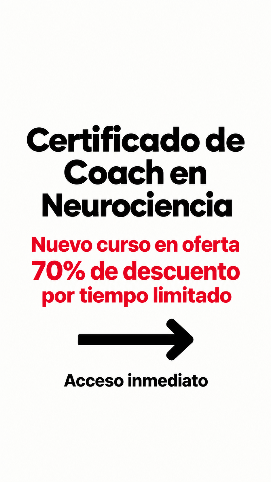 Efficient Coach Facebook ad: Conviértete en Coach de Neurociencia Certificado