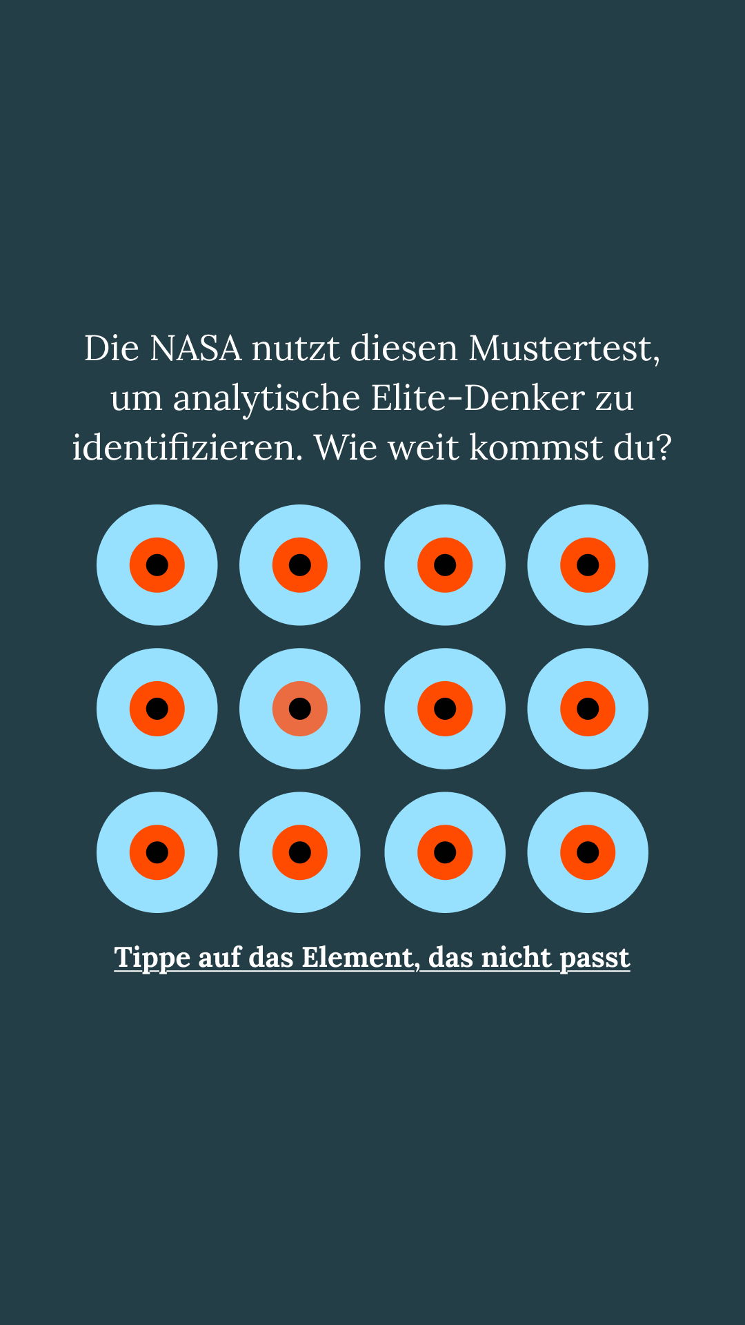 International IQ test Facebook ad