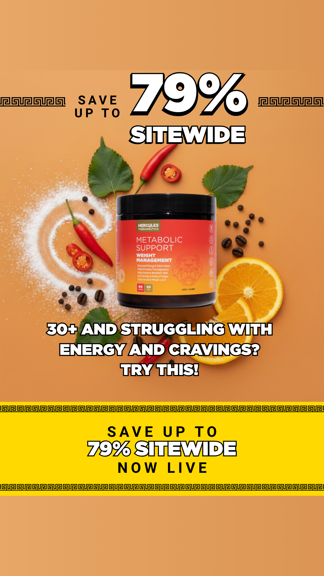 Hercules Supplements Aust Facebook ad