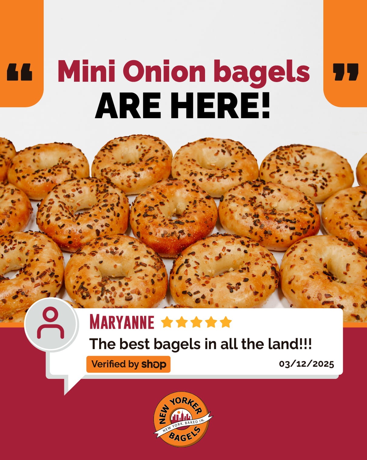 New Yorker Bagels Facebook ad